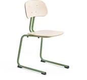 Meble do szkół i przedszkoli - AJ Produkty Krzesło szkolne YNGVE, na płozach, zielony, brzoza, H 460 mm - miniaturka - grafika 1