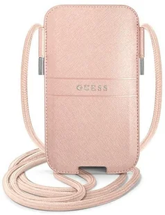 Guess Torebka GUPHMPSASBPI 6,1" różowy/pink Saffiano Strap GUE001546-0 - Etui i futerały do telefonów - miniaturka - grafika 2