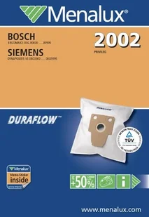 Menalux 2002 opakowanie 5 sztuk syntetycznych worków na kurz i 1 mikrofiltr i 1 filtr silnika 9001961433 - Akcesoria do odkurzaczy - miniaturka - grafika 2