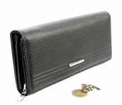 Portfele - Jennifer Jones Portfel Damski Skóra Licowa Z Teksturą Długi Z Suwakiem wewnątrz 5374 - miniaturka - grafika 1