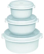 Pojemniki kuchenne - Emsa kuchenka mikrofalowa zestaw garnków "Micro Family" w jednostkach 3-częściowy, polipropylen, biały, 35 x 25 x 10 cm, 1 459061200 - miniaturka - grafika 1