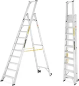 Drabiny - ALOSS 996 99675100 Drabina montażowa jednostronna z dwoma kółkami wysokość robocza 4,12m) 75100-uniw - miniaturka - grafika 1