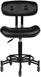 ACTIVESHOP Taboret Florencja Czarny 10003_129237 - Krzesła i taborety kosmetyczne - miniaturka - grafika 2