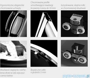 Radaway Premium Plus DWJ+2S kabina przyścienna 100x150x100cm szkło przejrzyste - Kabiny prysznicowe Radaway Premium Plus DWJ+2S kabina przyścienna 100x150x100cm szkło przejrzyste - Kabiny prysznicowe - miniaturka - grafika 2