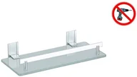 Akcesoria łazienkowe - MSV Tabarca aluminiowe i szklane półki, 30 x 13 cm MS118 - miniaturka - grafika 1