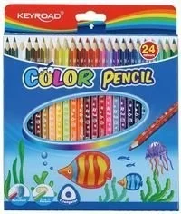 Kredki ołówkowe KEYROAD trójkątne 24 kolory KEYROAD - Przybory szkolne - miniaturka - grafika 2
