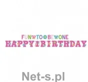 Baby shower i roczek - Amscan 2 Baners 320 x 25/183 x 10 cm Dziewczynka - miniaturka - grafika 1