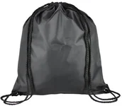 Plecaki - eBuyGB eBuyGB 10 sztuk nylonowych woreczków na plecak dla dzieci, kolor czarny 1206603-10 - miniaturka - grafika 1