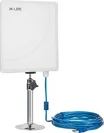 Anteny Wi Fi - M-Life Antena  Aktywna antena WiFi USB 5GHz ZEWNĘTRZNA PANELOWA | M-Life - miniaturka - grafika 1