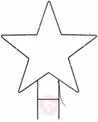 Oświetlenie świąteczne - Markslöjd Metalowa gwiazda LED Mystic zewnętrzna 62 cm - miniaturka - grafika 1