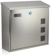 Skrzynki na listy - Richter BK703.G Skrzynka pocztowa ze stali nierdzewnej Cube, srebrny - miniaturka - grafika 1