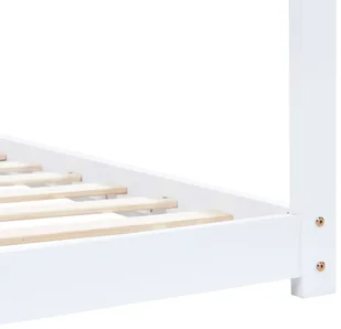vidaXL Rama łóżka dziecięcego, biała, lite drewno sosnowe, 80 x 160 cm vidaXL - Łóżka dla dzieci i młodzieży - miniaturka - grafika 7