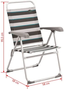 Easy Camp Krzesło turystyczne Spica, szare, 58 x 95,5 cm, 420022 Oase Outdoors - Meble turystyczne - miniaturka - grafika 2