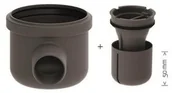 Akcesoria do armatury i ceramiki - Unidrain Unidrain Outlet unit | corner |  50 mm horizontal incl. water trap 2411.0050 - miniaturka - grafika 1