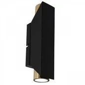 Lampy ścienne - Luminex Wall 3114 kinkiet lampa ścienna 2x8W GU10 czarny/mosiądz - miniaturka - grafika 1