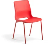 Meble do szkół i przedszkoli - AJ Produkty Krzesło szkolne ANA, wys. 450 mm, czerwone siedzisko, czerowna rama - miniaturka - grafika 1