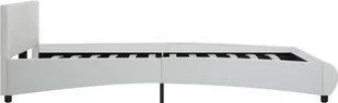 vidaXL Rama łóżka z LED, biała, sztuczna skóra, 180 x 200 cm - Łóżka - miniaturka - grafika 5
