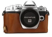 Akcesoria fotograficzne - MegaGear megagear "zawsze gotowa" skórzana torba na aparat do Olympus OM-D E-M10 III  Half-Bottom pokrowiec ochronny  wytrzymały, odporność na zarysowania i uderzenia MG1352 - miniaturka - grafika 1