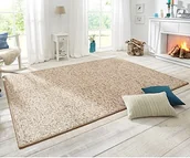 Dywany - BT Carpet Wzór dywanu wolly o wyglądzie skośnym beżowy brązowy 102842-140x200 - miniaturka - grafika 1