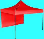 Pawilony ogrodowe - Expodom Namiot ekspresowy 3x3m  stalowy, Czerwony, 1 ściana boczna - miniaturka - grafika 1