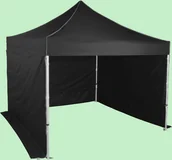 Pawilony ogrodowe - Expodom Namiot ekspresowy 3x3m o konstrukcji aluminiowej z profilu sześciokątnego, Czarny - miniaturka - grafika 1
