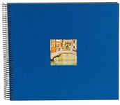 Albumy fotograficzne - goldbuch Goldbuch album spiralny z wycięciem na zdjęcie, Bella Vista, 35 x 30 cm, 40 czarnych stron, len, niebieski, 25 975 - miniaturka - grafika 1