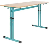 Meble do szkół i przedszkoli - Ławka, stół szkolny 2 osobowy Antek Bis regulowany 2- 4, 5- 7 1300x500 - miniaturka - grafika 1