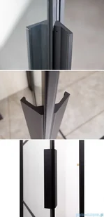 Riho Grid GB201 kabina prysznicowa 80x90 czarna GB2080090 - Kabiny prysznicowe - miniaturka - grafika 3