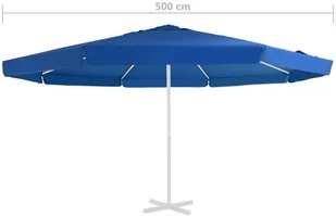 vidaXL Pokrycie do parasola ogrodowego, lazurowe, 500 cm 312545 - Parasole ogrodowe - miniaturka - grafika 4