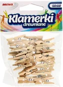 Pasmanteria - BREWIS Klamerki ozdobne 2.5cm naturalne - 20 szt. w opak. Brewis - miniaturka - grafika 1