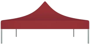 vidaXL Dach do namiotu imprezowego, 4 x 3 m, burgundowy, 270 g/m - Pawilony ogrodowe - miniaturka - grafika 5