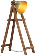 Lampy sufitowe - VidaXL Lampa podłogowa, kolor mosiądzu, E27, lite drewno mango 320588 VidaXL VidaXL - miniaturka - grafika 1