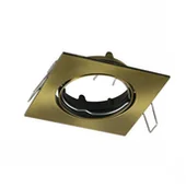 Oprawy, klosze i abażury - v-tac Oprawa Oczko V-TAC GU10 Kwadrat Ruchoma Złoty VT-779SQ - miniaturka - grafika 1