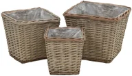 Pudła i pojemniki do przechowywania - vidaXL Zestaw 3 koszy do przechowywania, wiklina z wyściółką z PE vidaXL - miniaturka - grafika 1