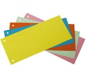 Przekładki do segregatorów - Bantex 6079 Przekładki 1/3 A4 indeksujące (op. 100 szt.) żółty - miniaturka - grafika 1