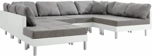 vidaXL Sofa modułowa, sztuczna skóra, biała - Narożniki - miniaturka - grafika 2