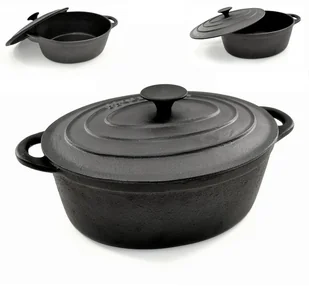 Kinghoff Brytfanna żeliwna ciężka / garnek 28 cm KH-2255 - Brytfanny - miniaturka - grafika 3