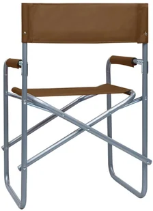 vidaXL Krzesła reżyserskie, 2 szt., stalowe, brązowe - Fotele i krzesła ogrodowe - miniaturka - grafika 5