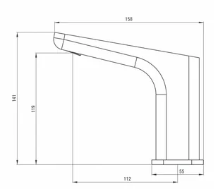 Deante Hiacynt Bateria umywalkowa stojąca sensorowa (4xAA) BQH 028R [14849506] - Baterie umywalkowe - miniaturka - grafika 4