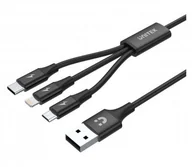 Kable USB - Unitek Kabel USB 3.0 Lightning USB-C micro USB 1m - miniaturka - grafika 1