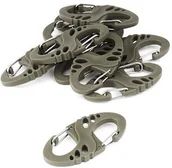 Sprzęt wspinaczkowy - Mil-Tec Zestaw karabińczyków S-Hook Olive - 10 szt. (13458401) 13458401 - miniaturka - grafika 1