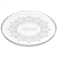 Tace i patery - Murrano Patera szklana bez nóżki grawer dla przyjaciółki na 30 urodziny PATR2-040 - miniaturka - grafika 1