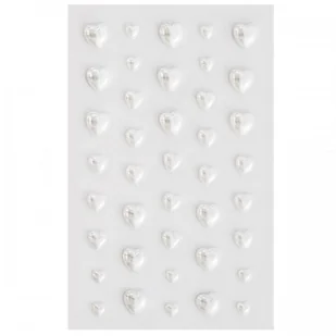 ARGO Perełki samoprzylepne SERCA 40szt. białe - Dekoratorstwo - miniaturka - grafika 3