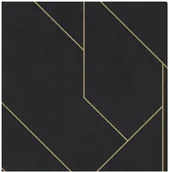 Tapety - Tapeta flizelinie Geometryczna Czarna Złota 427431 - miniaturka - grafika 1