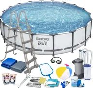 Baseny ogrodowe - Bestway Basen ogrodowy stelażowy 549 x 122 cm 18w1 56462 56462-17W1B - miniaturka - grafika 1