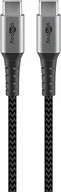 Kable USB - Goobay 49303 kabel USB-C 10 Gbps bardzo wytrzymały kabel tekstylny premium z metalowymi wtyczkami 2 m 49303 - miniaturka - grafika 1