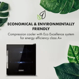 Klarstein Beersafe L Onyx lodówka na napoje A+ LED ruszty z metalu szklane drzwi czarna - Szafy i witryny chłodnicze - miniaturka - grafika 3