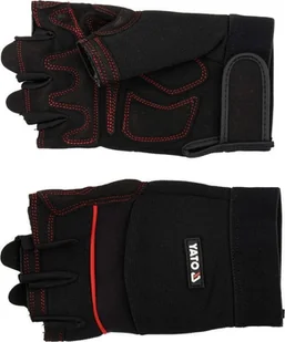 Yato RĘKAWICE SYNTETYCZNE BEZ PALCÓW ROZM 8 YT-74658 - Rękawice robocze - miniaturka - grafika 2