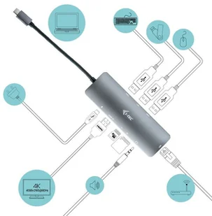 I-TEC I TEC I TEC USB C Metal Nano stacja dokująca 4K HDMI LAN + Power Delivery 100 W C31NANODOCKLANPD - Gadżety USB - miniaturka - grafika 6