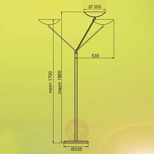 ALUMINOR ALUMINOR Lampa ośw. sufit LIBERT 4 z regulacją wysokości - Lampy stojące - miniaturka - grafika 4